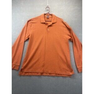 Brooks Brothers 346 Long Sleeve Shirt Mens L Performance Knit Orange Cotton